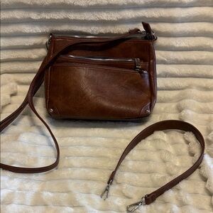 Rich Brown Crossbody Bag with dual straps!